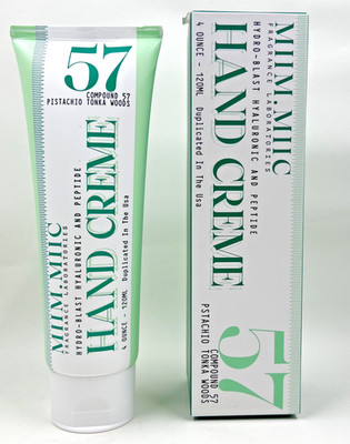 MIIM MIIC No 57 Pistachio Tonka Wood Large Hand Cream 4OZ/120ML Pistachio NIB