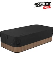 Outdoor Waterproof Hot Tub Swim SPA Cover 170 X 97 Inch Fit 8 X 14 Ft, 168 X 96,