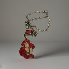 Disney Ariel Little Mermaid Pendant Necklace 16-18" Chain BFF Charm