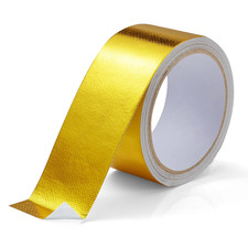 Aluminum Foil Tape, 2In X 15FT Fiberglass Heat Shield Tape, Golden Self-Adhesive