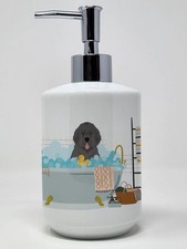 Grey Newfoundland Ceramic Soap Dispenser Hand Soap Dispenser Pump Bottles for