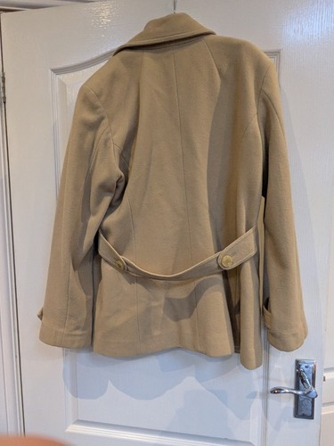 Tommy Hilfiger Wool & Cashmere Blend Ladies Coat in Camel Exc Size XL - Picture 6 of 12
