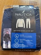 Nautical 2PC Brushed Base Layer Set Thermal Long Johns Winter Wear 12/14