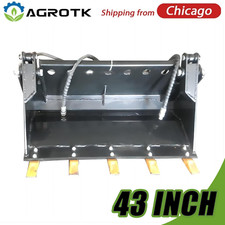Agt New 4-in-1 Combo Bucket Mini Skid Steer Loader Attachment Heavy Equipment