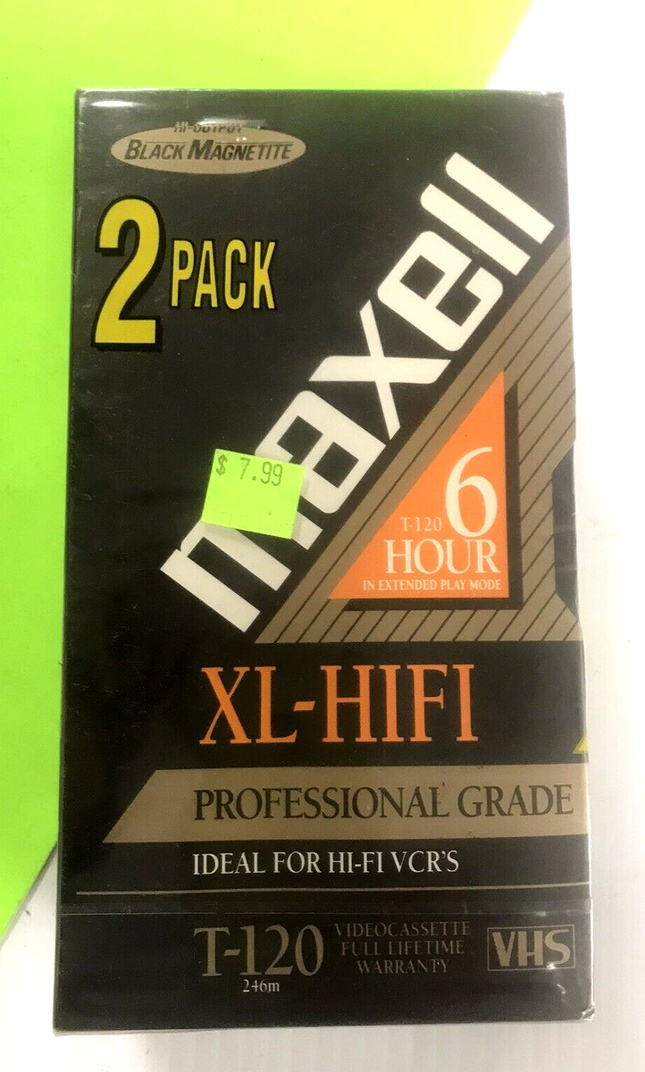 MAXELL XL-HIFI T-120 VHS Video Cassette 2 PACK NEW & SEALED MAXELL XL-HIFI T-120 VHS Video Cassette 2 PACK NEW & SEALED