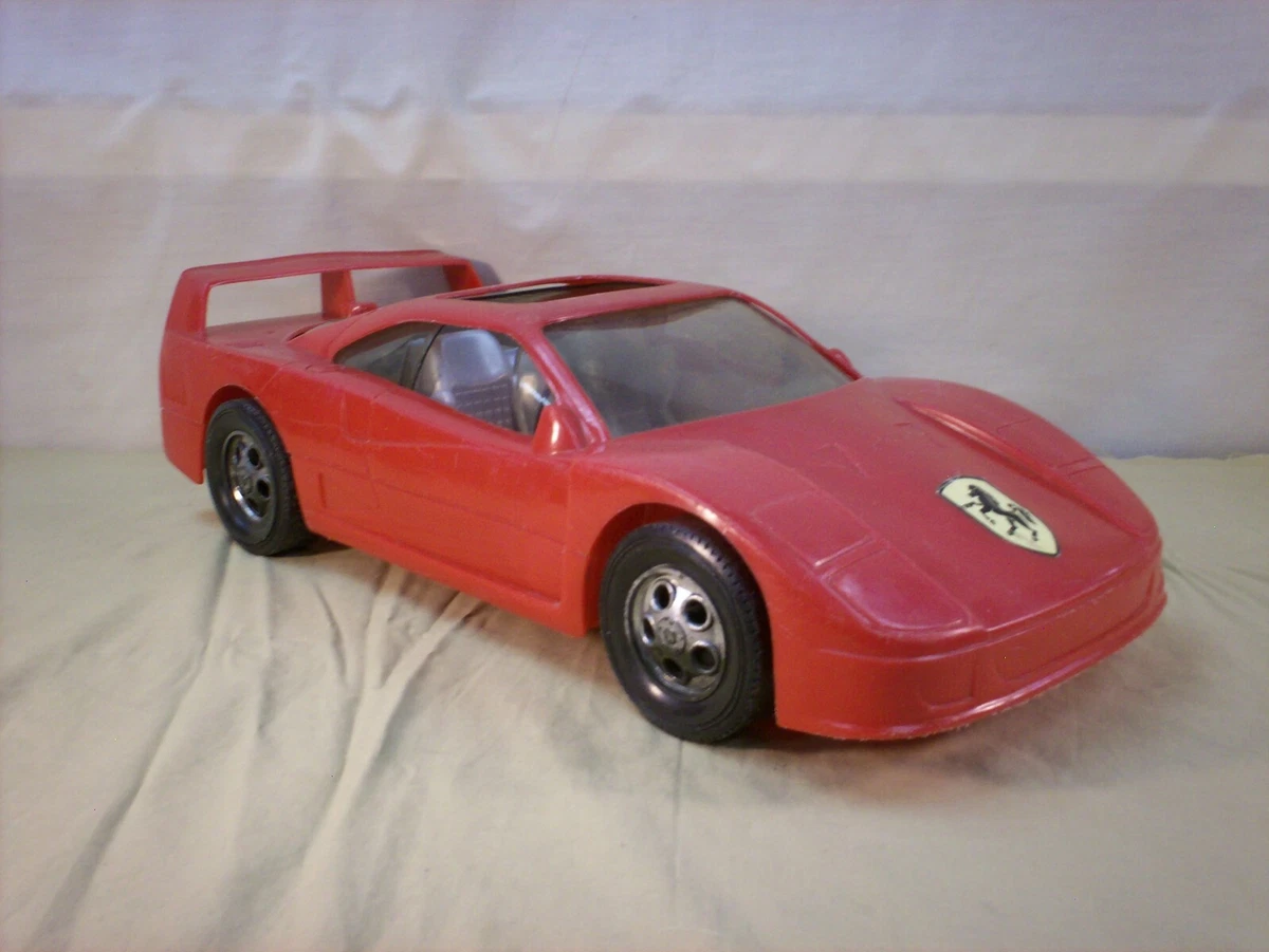 Vintage Ferrari 17&#034; Red Plastic Toy Car American Plastic Rare Huge |