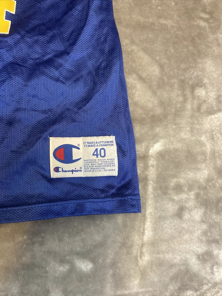 Vtg 90s Champion Golden State Warriors 4 Chris Webber NBA