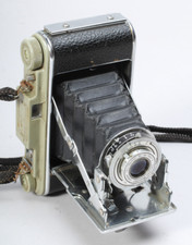 PHO-TAK FOLDEX CAMERA W 100mm 6.3 STEINHEIL CASSAR GOOD SHUTTER GLASS  BELLOWS