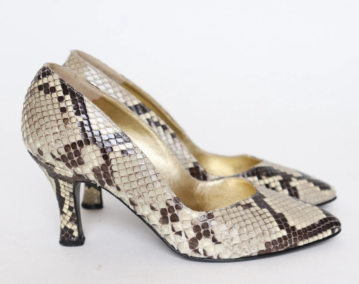 Genuine Snakeskin Court Shoes Rosina Vintage 36.5 3.5