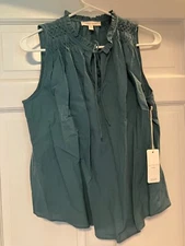NWT Grade And Gather Women's Blouse Size S Teal
