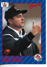 1991 All World Canadian Football CFL Bill O'Billovich Card #43