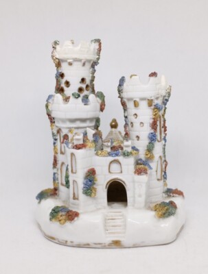 Staffordshire Schloss Pastillenbrenner ''''Chelsea'''' Goldanker c1830