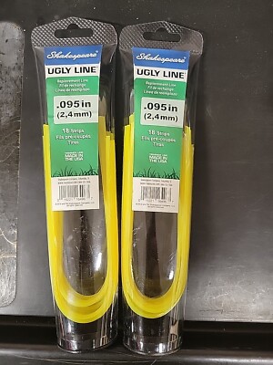 shakespeare ugly line .095in Lot Of 2 Weed Eater String