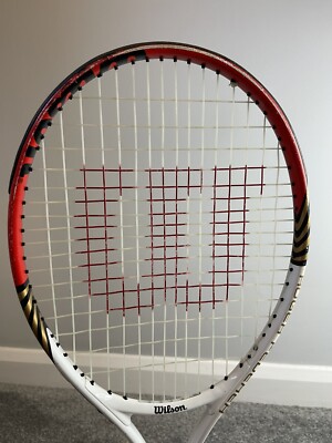 Wilson Titanium Roger Federer 25 Tennis Racket and case White Red
