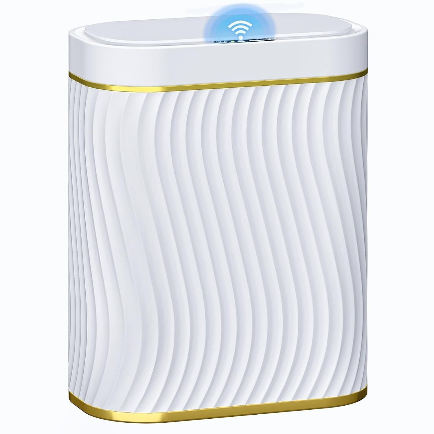 Bathroom Small Trash Can with Automatic Touchless Lid, 2.6 Gallon Smart Garbage