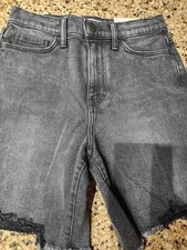 Black Jean Shorts - Denim Shorts - Shorts - Denim - SO - Dad Shorts - Size 5