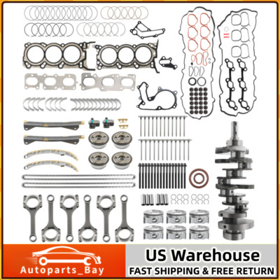 G6DH Engine Rebuild Overhaul Kit Fits 11-19 Hyundai Santa Fe Kia Sorento 3.3L V6