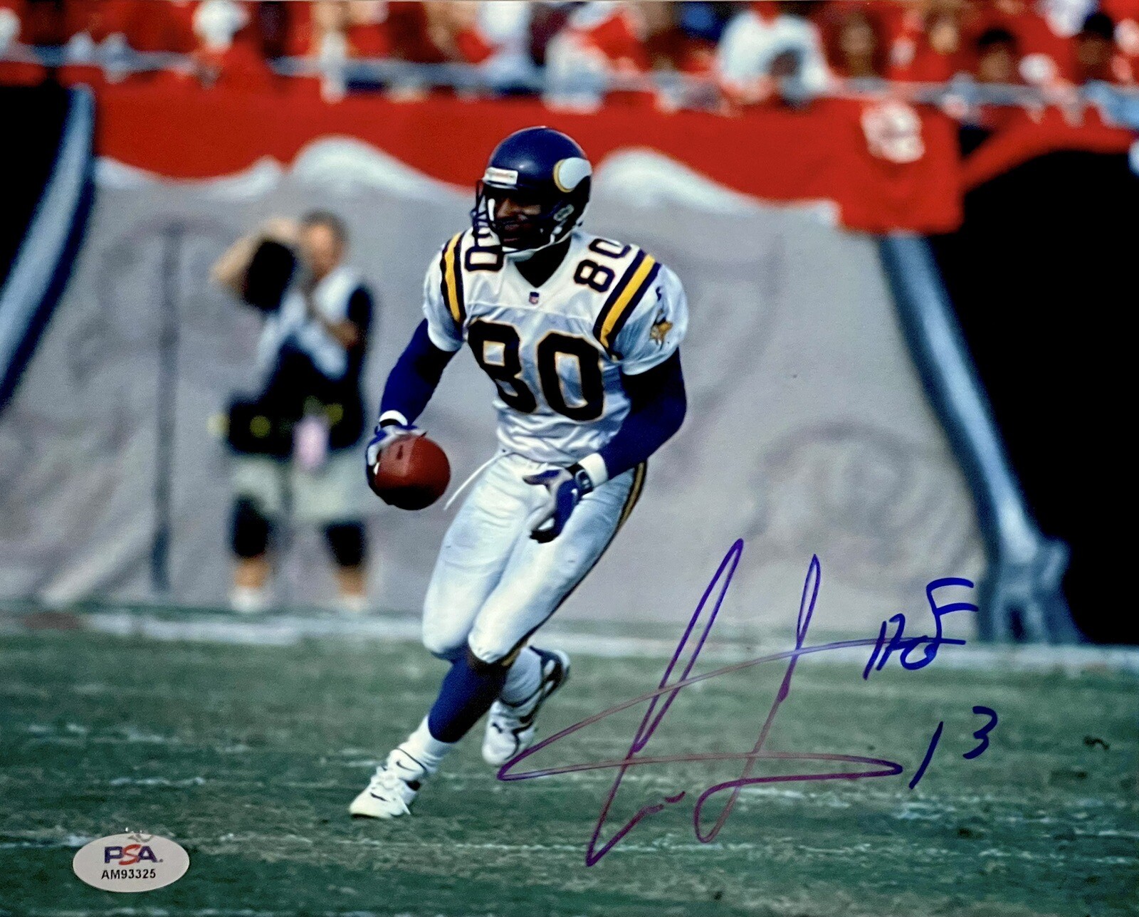 Cris Carter Autographed Signed Minnesota Vikings 8x10 Photo Ohio State PSA/DNA 