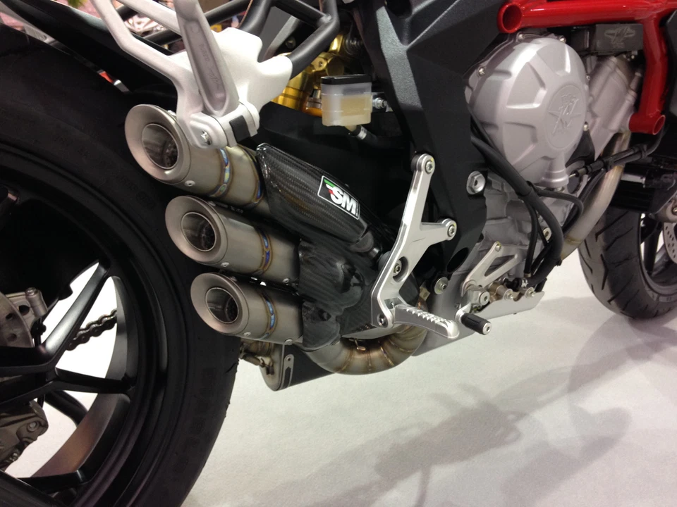 Silenciador de escape MV Agusta F3 675/800 Silmotor estilo cobra Titanuim racing Mot - Imagem 3 de 3