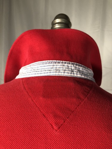 Tommy Hilfiger Mens Trimmed Polo Shirt Red, XL - Picture 5 of 9