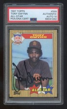 1987 TOPPS ALL STAR TONY GWYNN CERTIFIED AUTOGRAPH PSA/DNA  PADRES HOF LEGEND