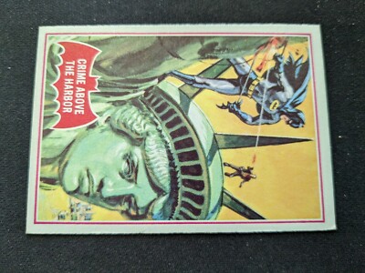 1966 Topps Batman Red Bat # 35A Crime above the Harbor (VG/EX)