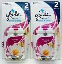 Glade air freshener refills Sense Spray Relaxing Zen  Twin Pk X2 = 4 Refills