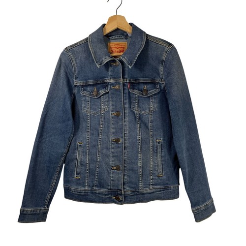 Levi's ORIGINAL TRUCKER Marine - Gratis levering | ! - Textiel Spijker jassen Dames € 87,72