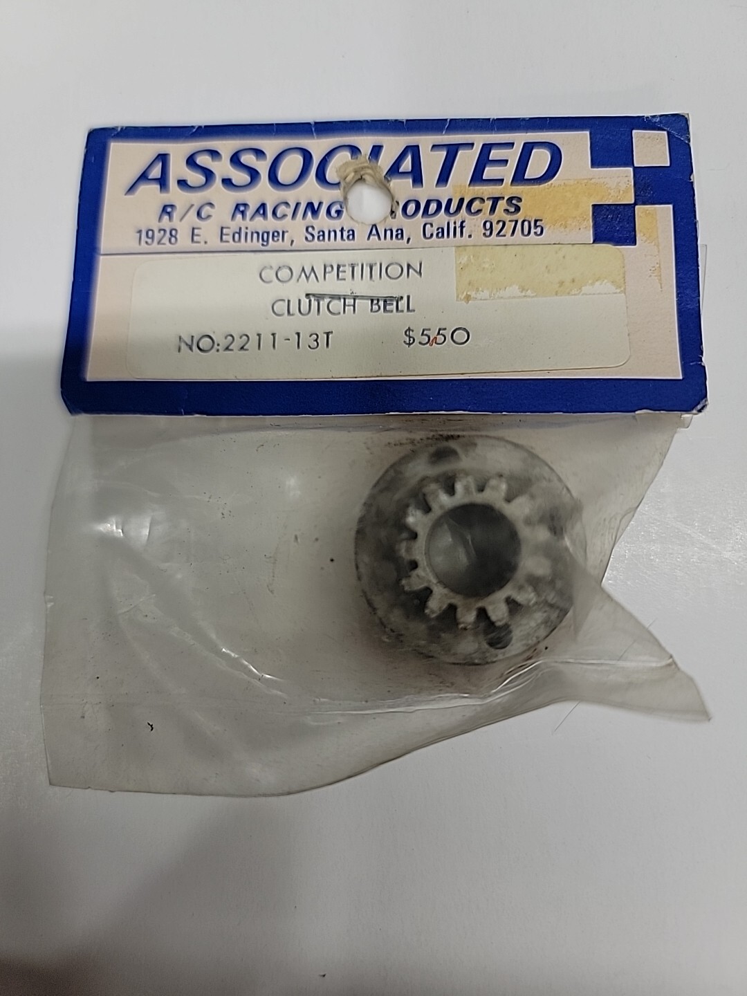 Associated R/C #2211-13T Clutch Bell 14 Tooth NIP, RC500 RC250 Nitro ...