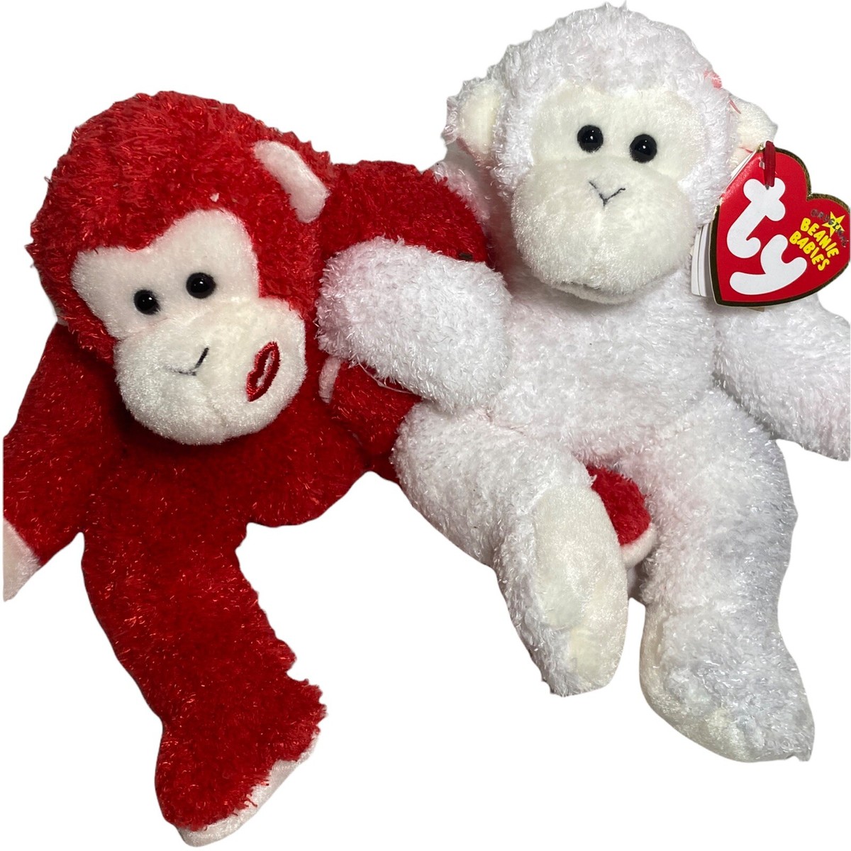 ty Beanie Babies ぬいぐるみ Ty Beanie Cheek To Cheek Monkeys Valentine's Day 10-21-2006 5