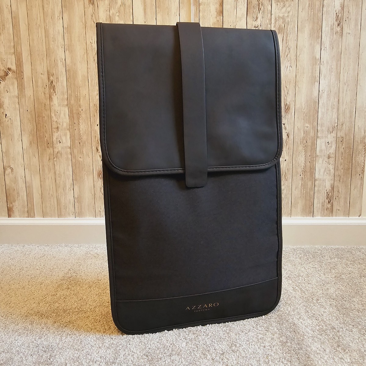 NEW Azzaro Limited Edition Black Faux Leather Structured Adjustable Backpack Bag AZZARO NEW MEN main image 3