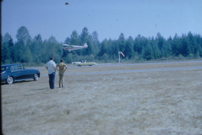 Aug 1967 Plane Landing In Airfield With Cars Color Transparency Slide Ref 164