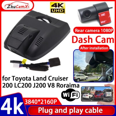 4K HD Wifi DVR Dash Cam Camera for Toyota Land Cruiser 200 LC200 J200 V8 Roraima