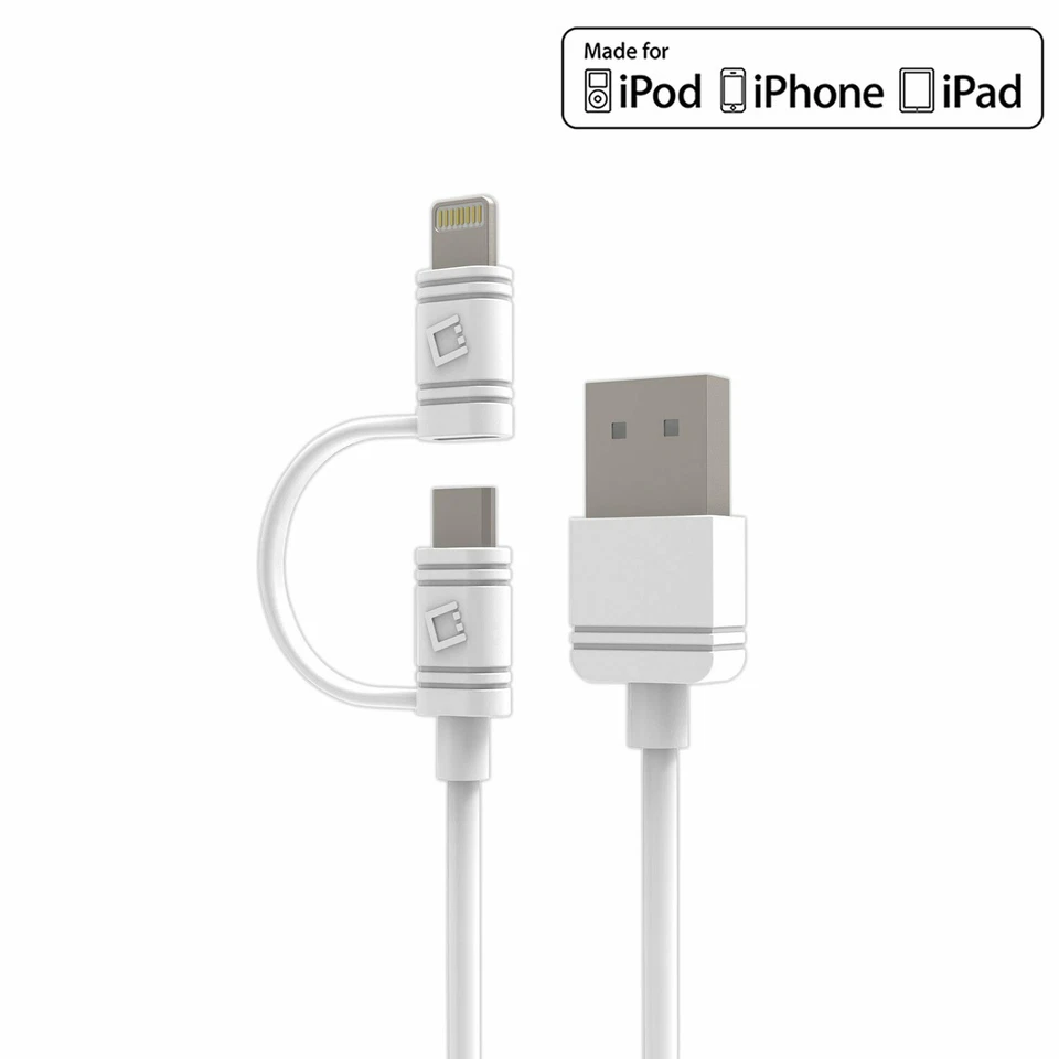 Micro USB & Lightning USB Data Charging Cable for Apple MFi Certified - Image 4 of 4