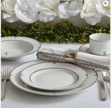 Mikasa Porcelain 40-Pc. Regent Bead Dinnerware Set, Service for 8