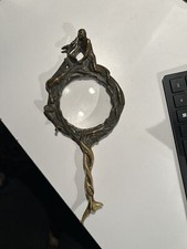 Vintage Bronze Art Nouveau Style Magnifying Glass
