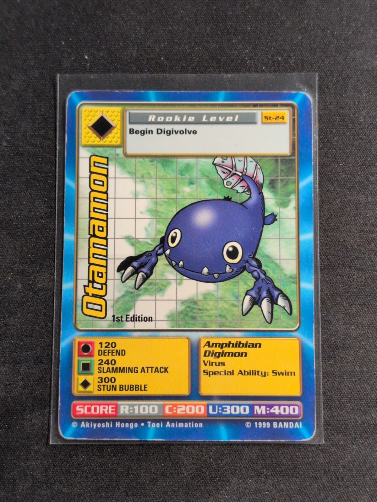 1999 Digimon Rookie Otamamon #ST-24 / 1 St Edition - Near Mint