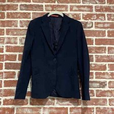 Women's Gant Navy Blue Dotted Virgin Wool Blazer Preowned Guc Us Size 4