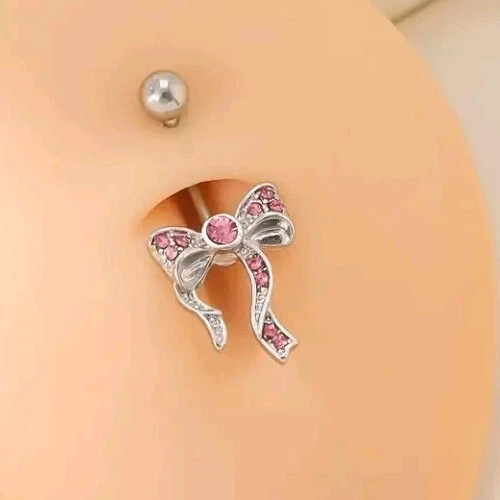 Кольцо для живота со стразами из нержавеющей стали - Изображение 2 из 4