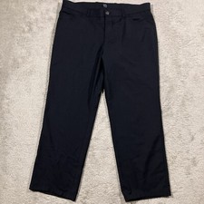 Jack Victor Riviera Dress Pants Mens 36 Wool Blend Black Formal Wedding Business