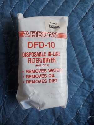 2 Pack Arrow Pneumatics DFD-10 1/4'' Miniature In-Line Desiccant Dryers