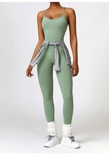 Cutout Cross Back Unitard Jumpsuit