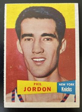 1957-58 Topps Basketball Set-Break # 55 Phil Jordon Jordan Great Card Clean!
