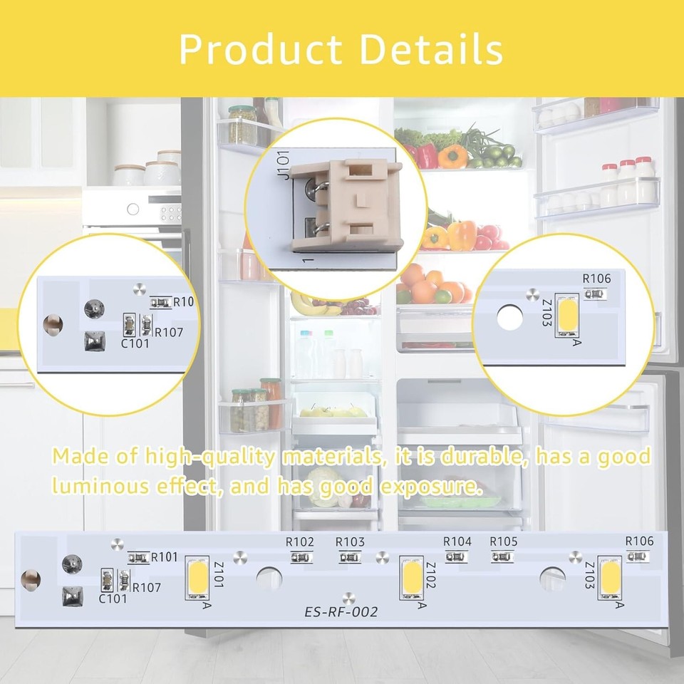 WR55X26671 Refrigerator LED Light Board 5-Pack - Replacement For GE Fridge Models, Replaces PS11767930, AP6035586