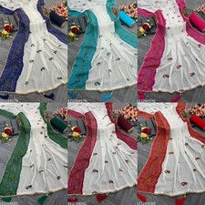 Women's Nylon Printed Saree With Separate Blouse Piece