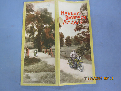 1929年 戦前 ハーレーダビッドソン カタログ 1929 Harley-Davidson Motorcycle Brochure Sales Catalog Mailer | eBay