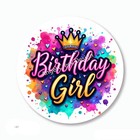Birthday Girl Scrapbook Stickers Envelope Seals Tiara Party Favors Labels