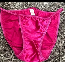 Vtg Victoria s Secret Second Skin Satin Panties String Bikini Women s Small 422