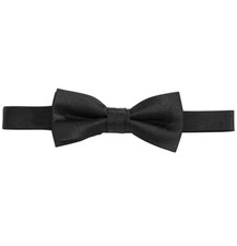 SILK BLEND Boys Ralph Lauren Classic Black Bow Tie Adjustable Hook Closure