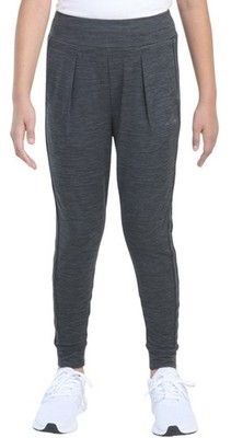 adidas Girls' 3-Stripe Cuffed Mélange Jogger Sz. L NEW AK4962 Black HEATHER